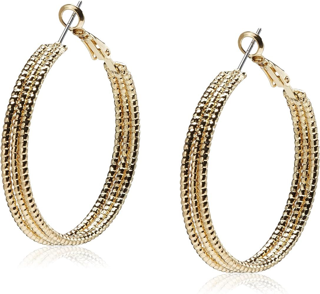 GUESS Rose Gold Multi-Hoop Earrings  | Amazon (US)