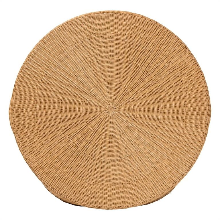 bali & pari Palm Bohemian Honey Scallop Rattan Coffee Table | Walmart (US)