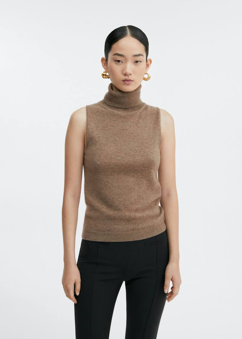 Turtleneck cashmere top -  Women | Mango United Kingdom | MANGO (UK)