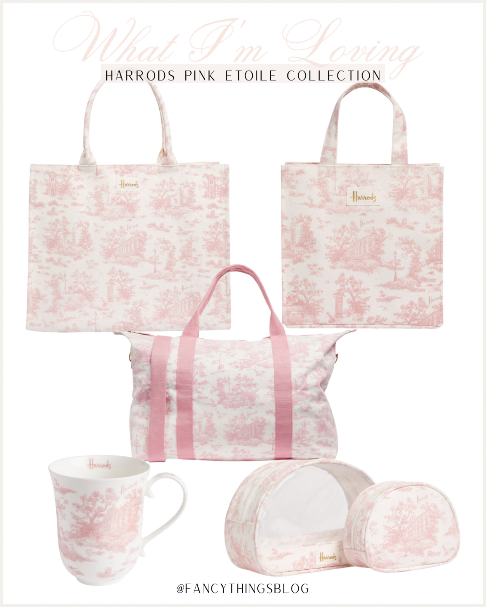 Harrods pink tote discount bag