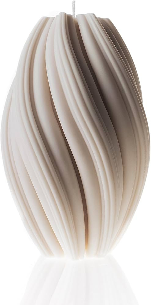 Amazon.com: LAWA Swirl Candle - Large Beautiful Handmade Pillar Scented Soy Wax Twirl Candle Eleg... | Amazon (US)
