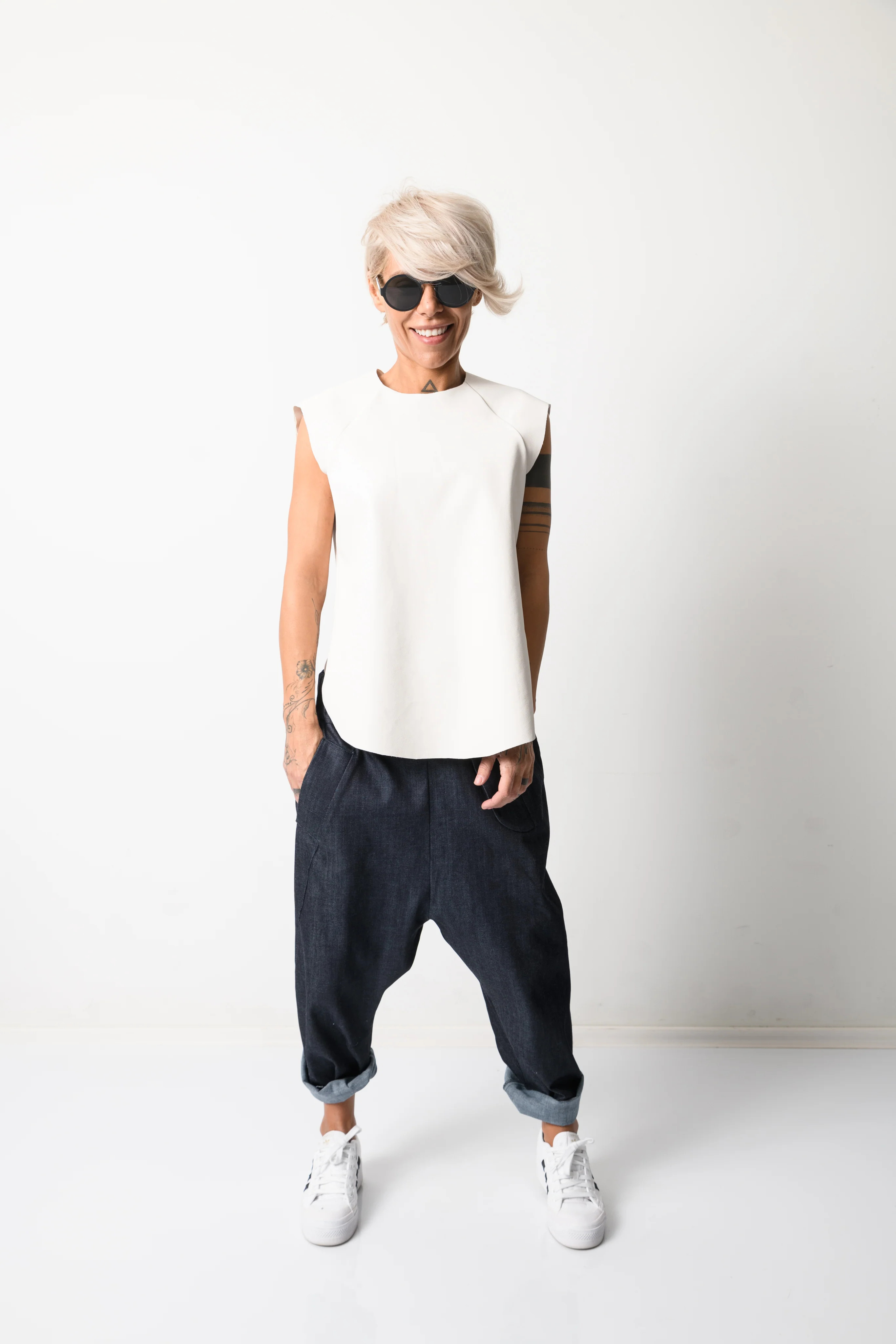 Denim Harem Low Crotch Pants | Clothes by Locker Room