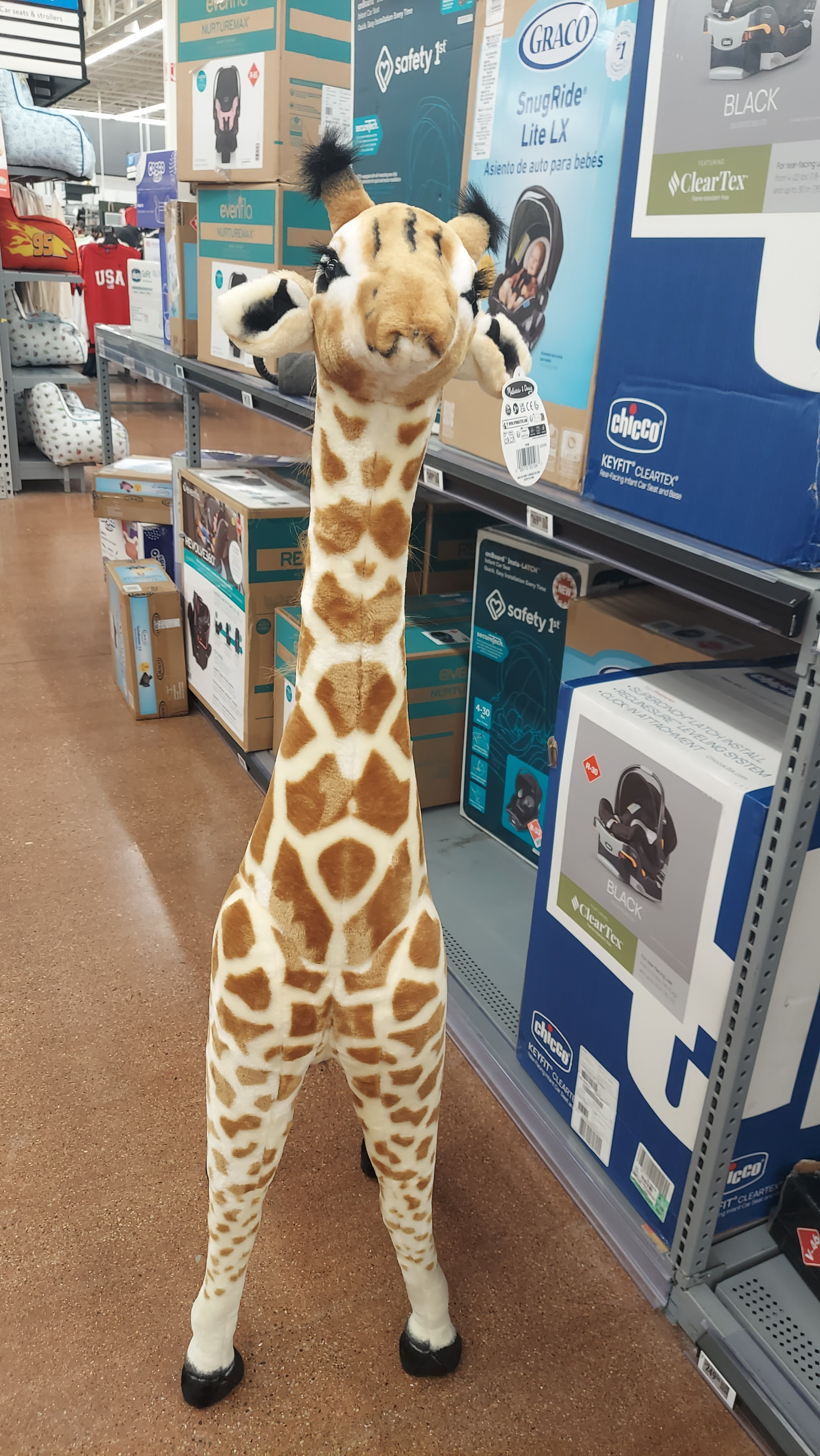 How cute is this life like giraffe that is over 4 feet tall. 

#LTKHome #LTKKids