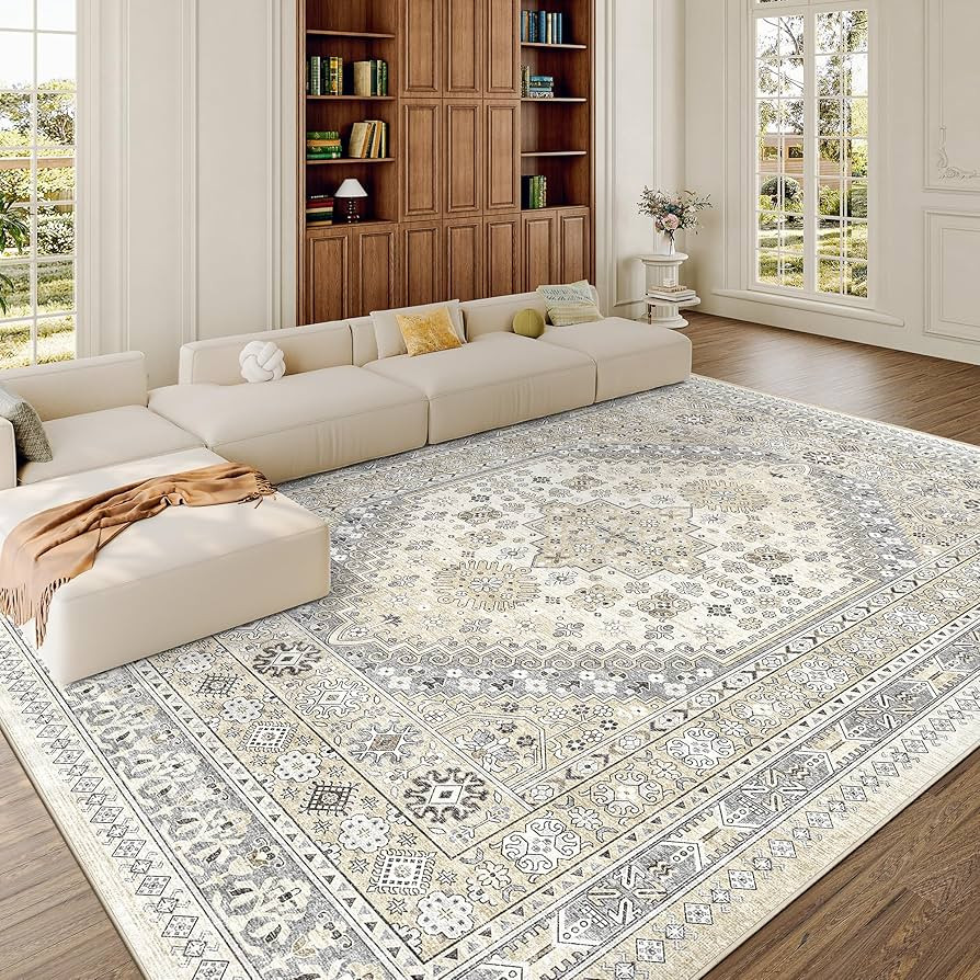 zesthome 9x12 Area Rugs,Stain Resistant Washable Rug,Ultra-Thin Rugs for Living Room,Bedroom,Non-... | Amazon (US)