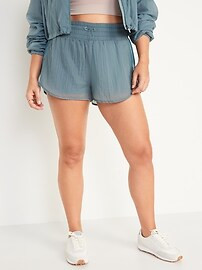 High-Waisted Lightweight Water-Repellent 2-in-1 Run Shorts -- 3-inch inseam | Old Navy (US)