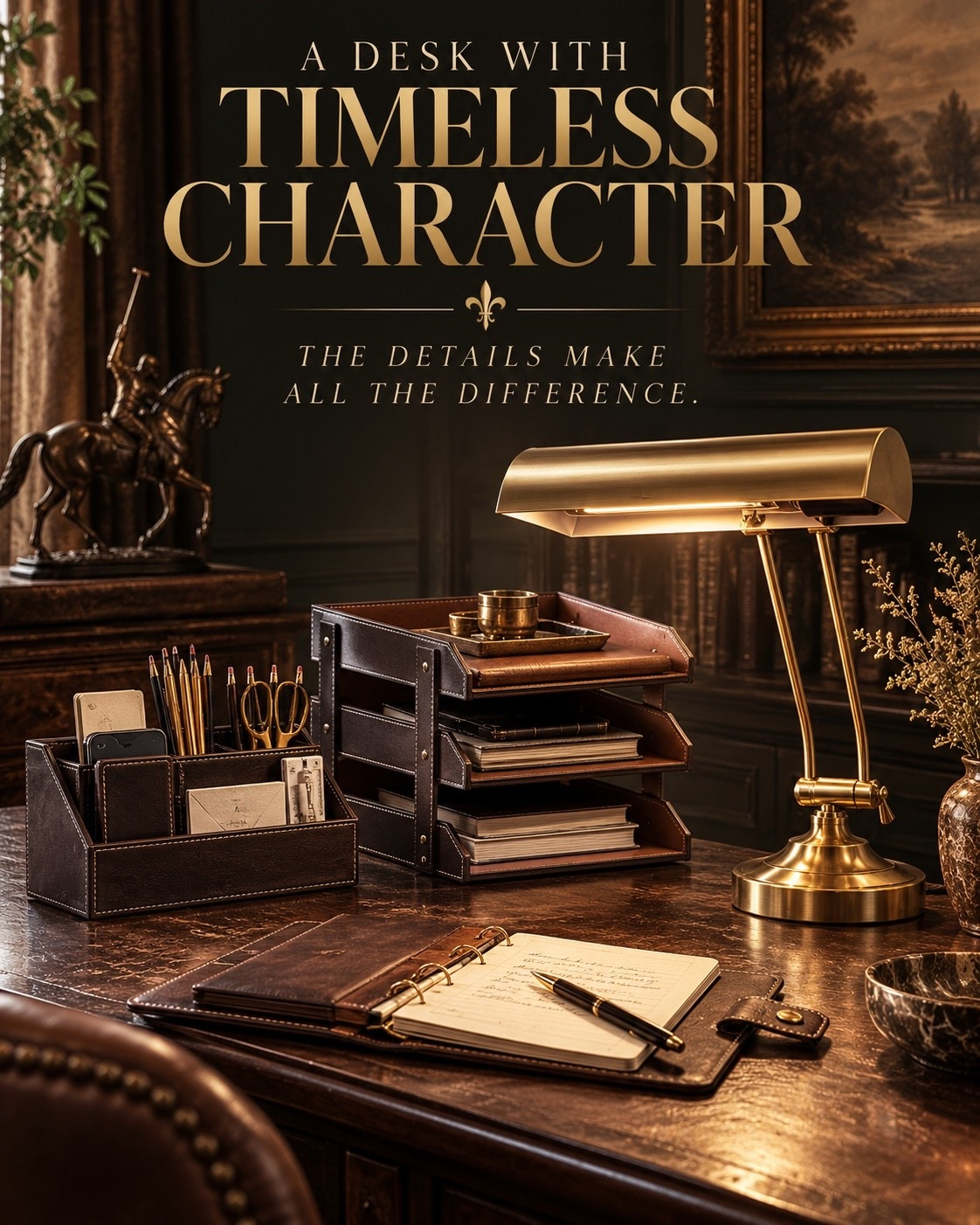 A desk should feel collected, polished, and worthy of the work you do there. Rich leather organizers, a classic brass banker’s lamp, and timeless desk accessories instantly make a workspace feel more intentional and expensive. These Amazon finds prove the smallest details can completely change the character of a room.

#AmazonFinds #DeskDecor #HomeOffice #ClassicInteriors #TimelessStyle #OldMoneyAesthetic #OfficeInspiration #AmazonHome #LuxuryForLess #DesignerLook #WorkspaceDecor #TraditionalDecor #ElegantHome #HomeOfficeIdeas #callsigndesign
