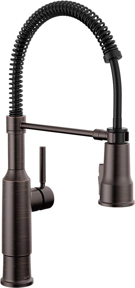 Delta Faucet Theodora Single-Handle Commercial Style Kitchen Sink Faucet with Pull Down Sprayer a... | Amazon (US)