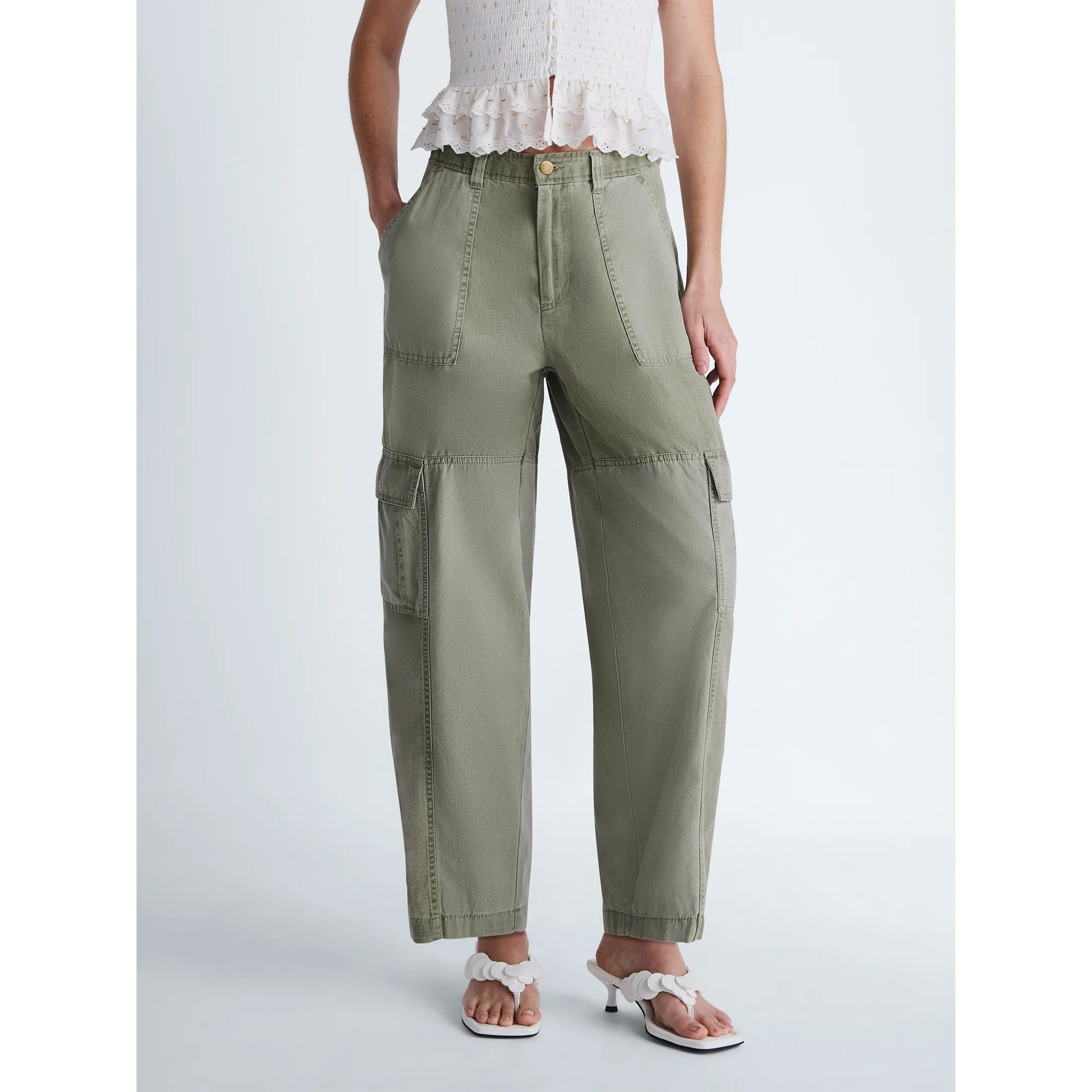 Scoop Women's and Women's Plus Cargo Barrel Pant, Sizes 0-26W | Walmart (US)