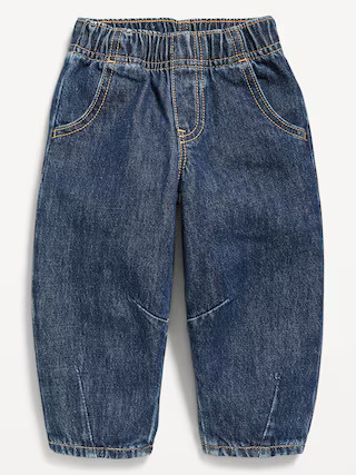Pull-On Baggy Barrel-Leg Jeans for Toddler Girls | Old Navy (US)
