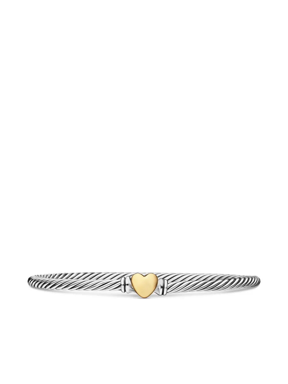 David Yurman 18K rose gold and sterling silver Cable Collectibles Heart bracelet (3mm) | Farfetch Global