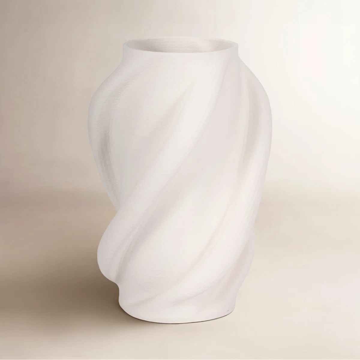 Joss & Main 12" Murano 3D Printed Small Vase, White | Joss & Main