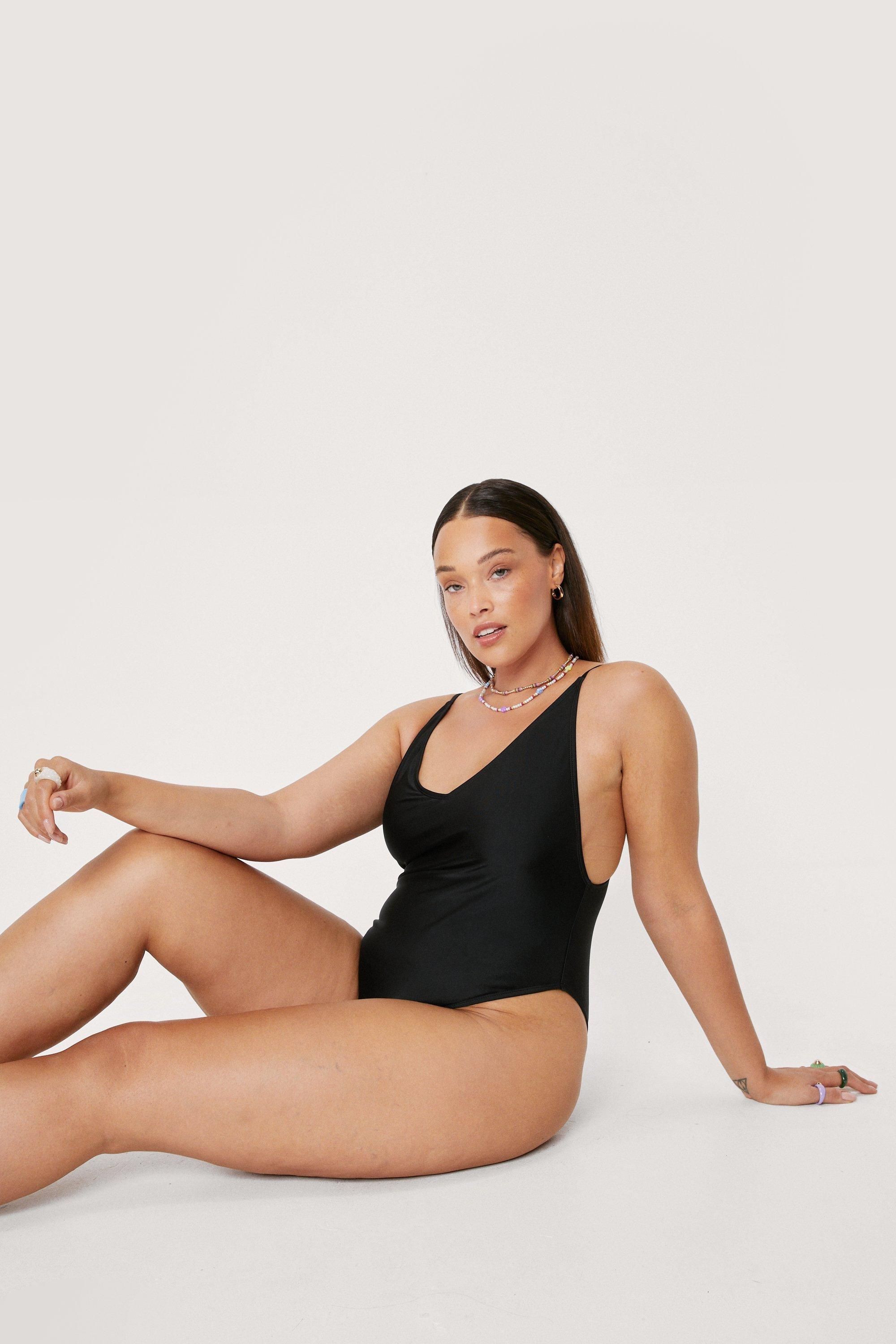 Plus Size Scoop Back High Leg Swimsuit | Nasty Gal (US)