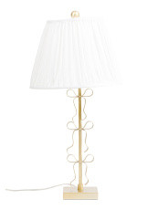 27in Metal Bow Pleater Shade Table Lamp | Bedroom | Marshalls | Marshalls