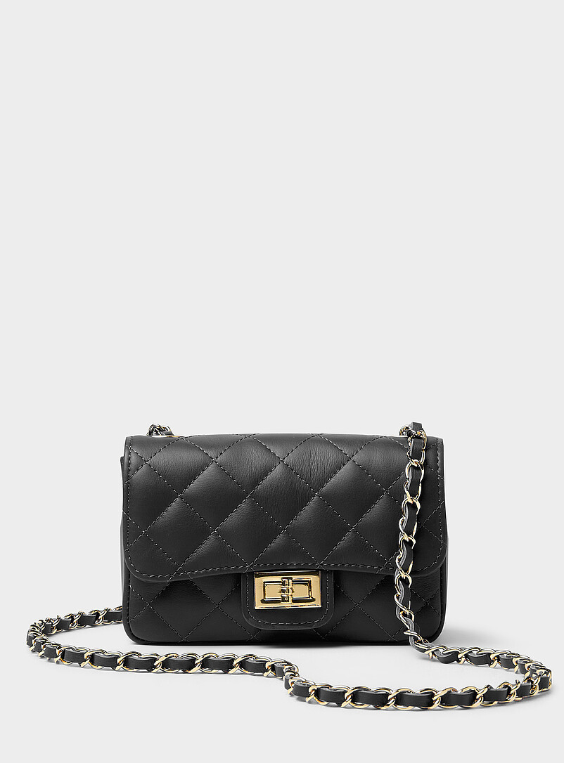Small topstitched flap bag | Simons