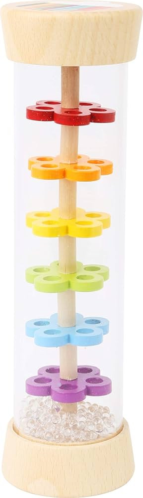 Wooden Rainbow Rainmaker Toy by Small Foot – Rhythm Instrument and Rattle for Babies Helps Hand... | Amazon (US)