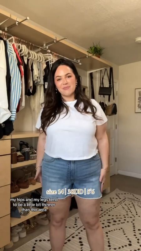 Midsize denim short try-on haul for thick tummy girlies!

#LTKSeasonal #LTKmidsize #LTKstyletip