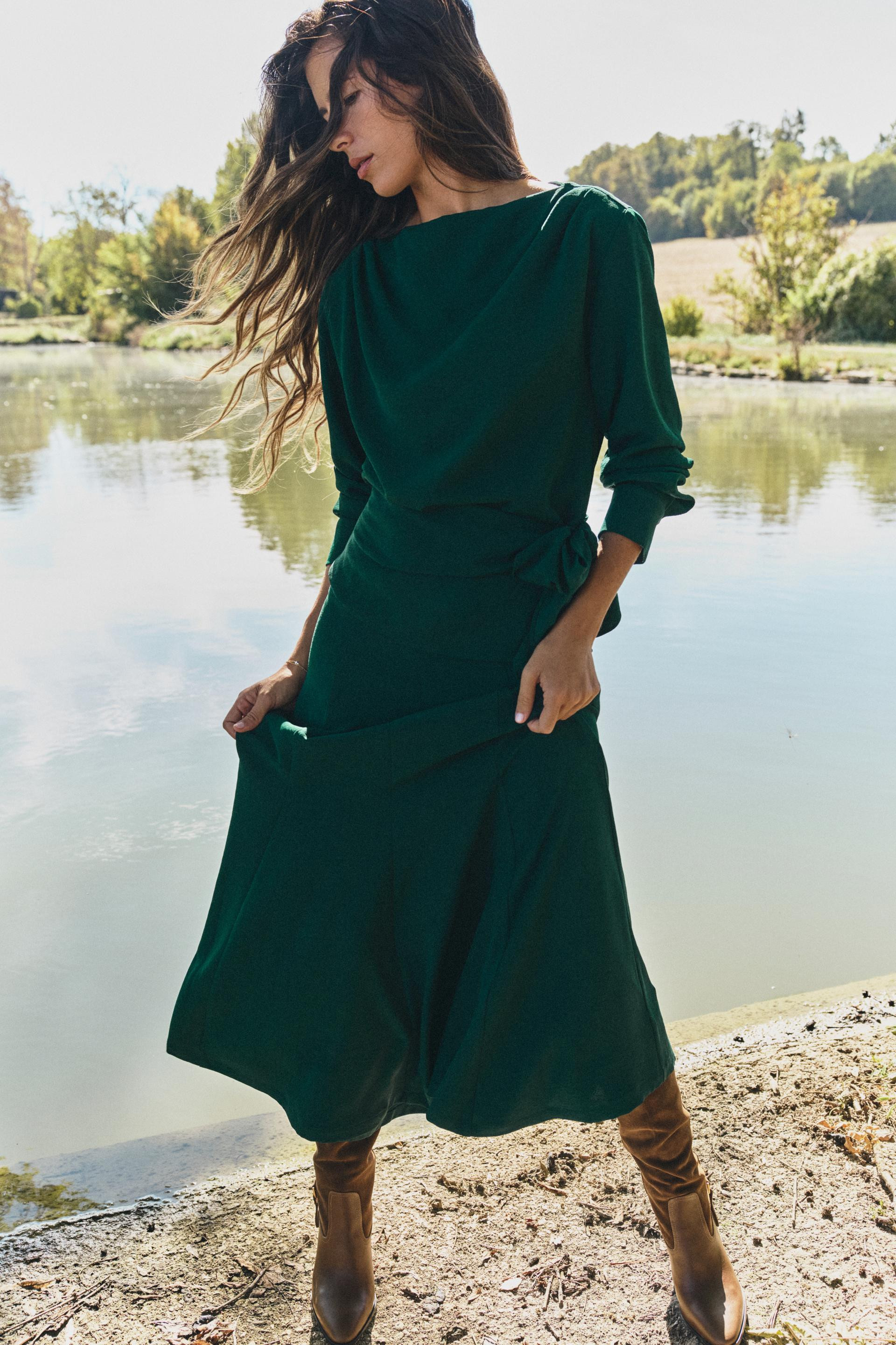 Zara - Bow Blouse - Green - S - Woman | Zara US