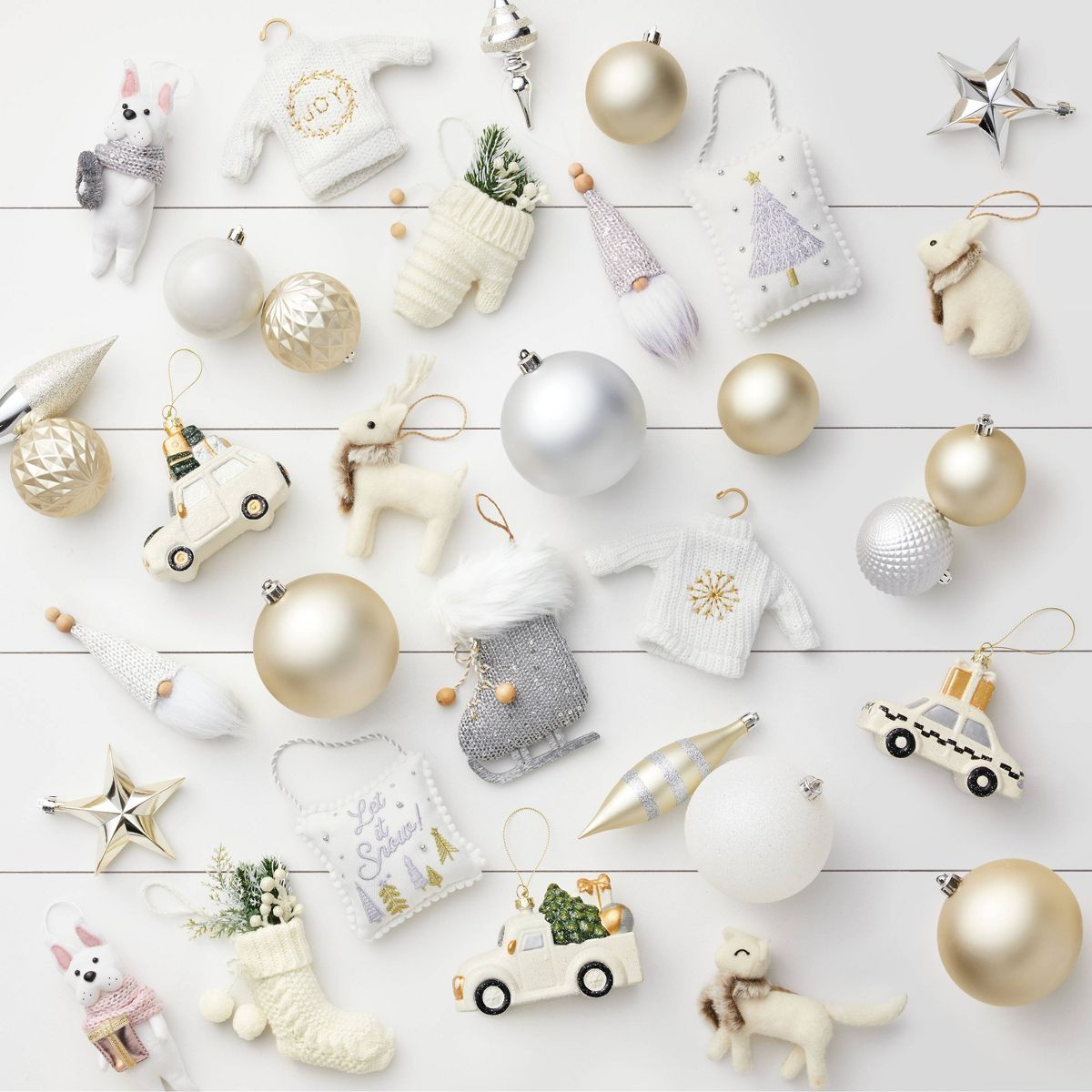 Winter Whites Christmas Tree Ornament Set 85pc - Wondershop™ | Target