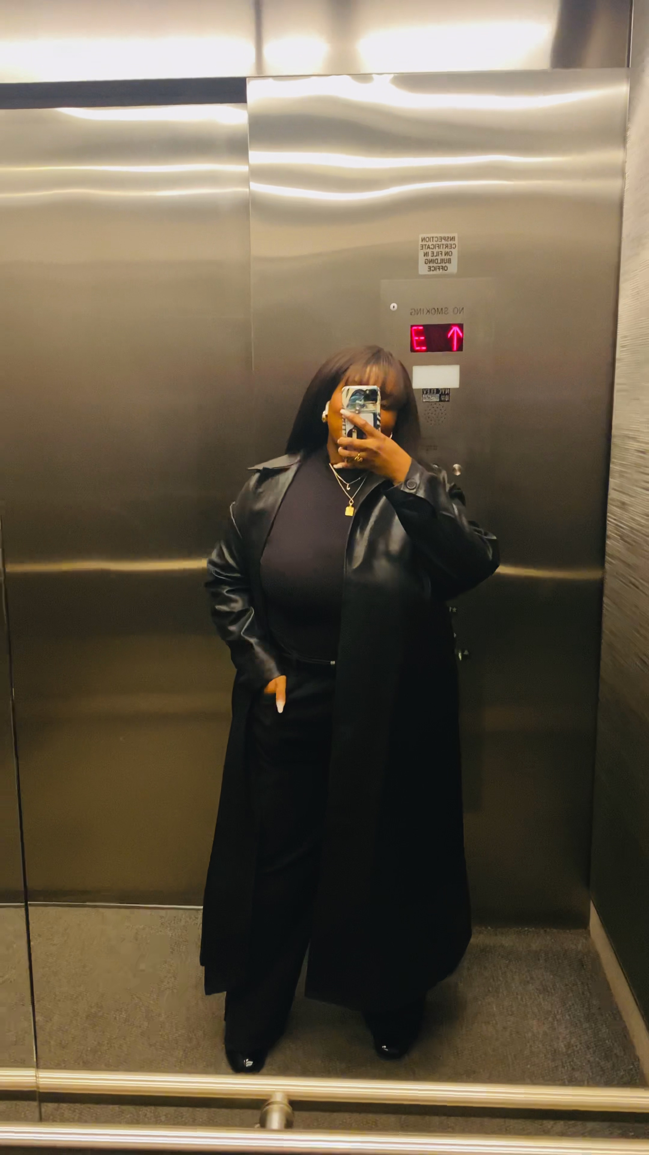Elevator Chronicles | All Black Again
Leather Trench
Turtleneck 
Wide Leg Black Wash Denim
Patent Leather Boots

#LTKstyletip #LTKplussize #LTKmidsize