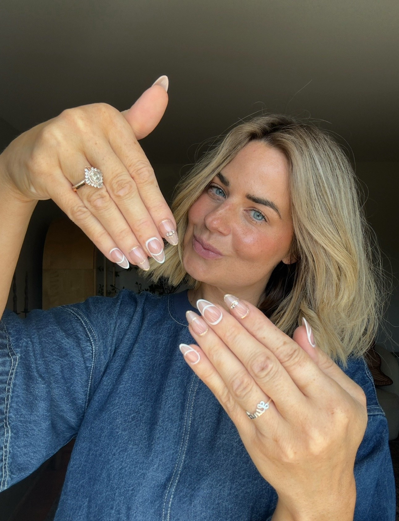#ad have been a @kissnails glue-on nail girl since becoming a mom. They are so easy to apply and can last up to 14 days! Love styling them with a cute fall outfit! Wearing the shade: ‘Over the Moon” from the KISS Products Classy Fake Nails Premium Collection

Shop them now at @Target 

@impressnails #ad #kissnails #imPRESSnails #imPRESSPartner #imPRESSbeauty 

#TargetPartner #Target

#LTKBeauty #LTKFindsUnder50
