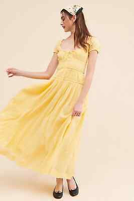 Free People Feeling Bonita Midi Dress M Women Free-est Yellow Cotton Maxi 42969  | eBay | eBay US