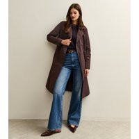 Women's Tall Brown Double Breasted Trench Coat New Look | New Look (UK)