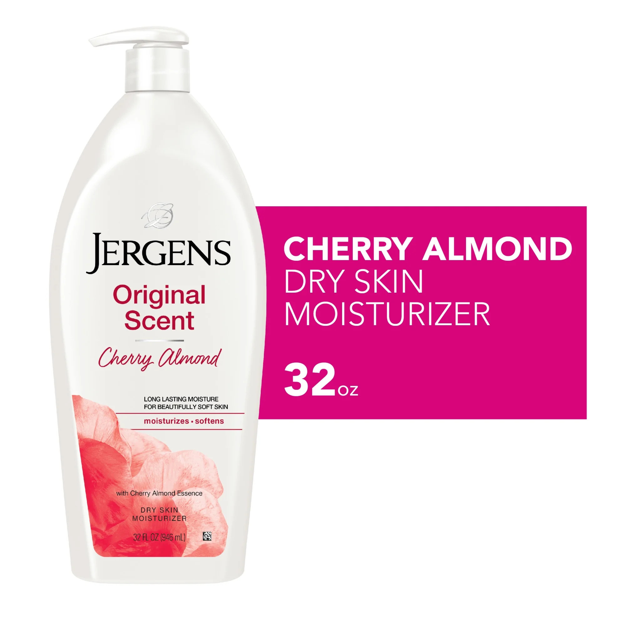 Jergens Original Scent Dry Skin Moisturizing Body Lotion, Cherry Almond Essence, 32 fl oz | Walmart (US)