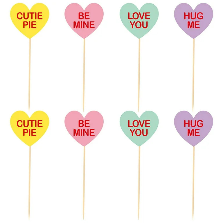Ycandiee Valentine’s Day Decorative ,Valentine's Day Love Garden Stake,Double-sided Wooden Hear... | Walmart (US)