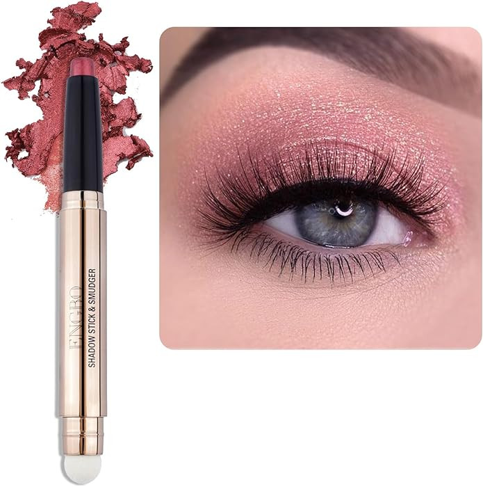 Cream Eyeshadow Stick, Long-Lasting, Crease-Proof Eyeshadow with Built-in Smudger Eye Shadow Make... | Amazon (US)