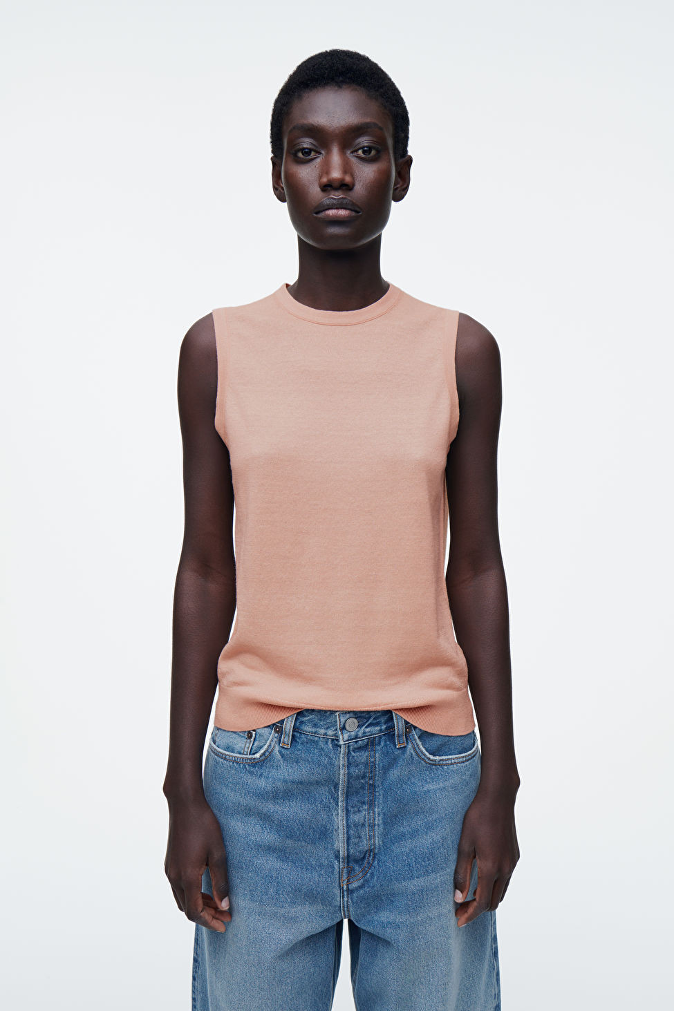MERINO WOOL TANK TOP - DUSTY PINK - Knitwear - COS | COS (US)