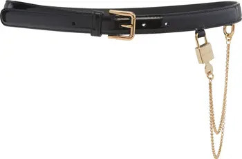 Dolce&Gabbana Padlock Detail Leather Belt | Nordstrom | Nordstrom