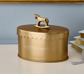 Chris Loves Julia Rocking Horse Keepsake Box | Pottery Barn Kids