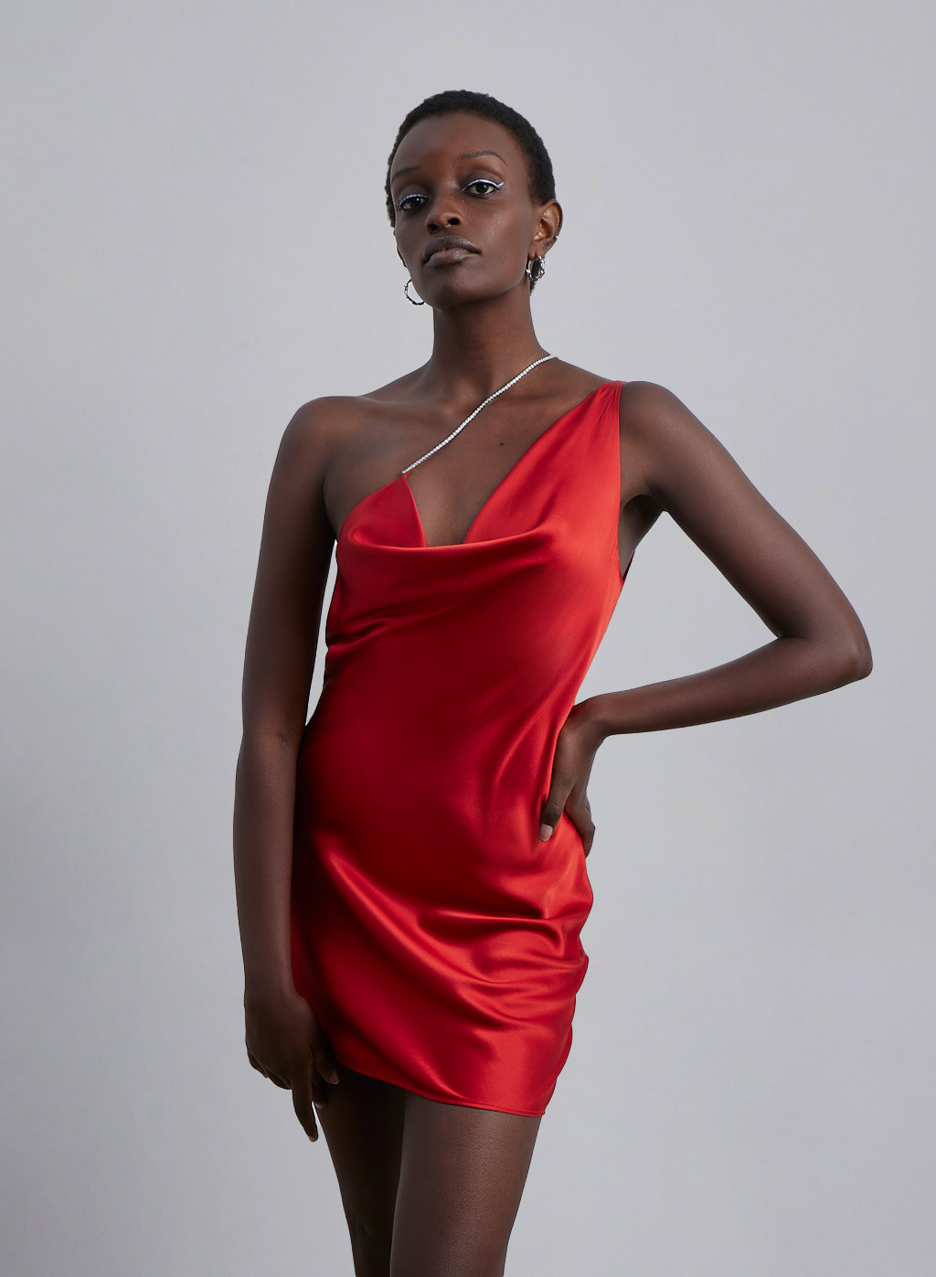 Silk One Shoulder Cocktail Dress | Silk Maison