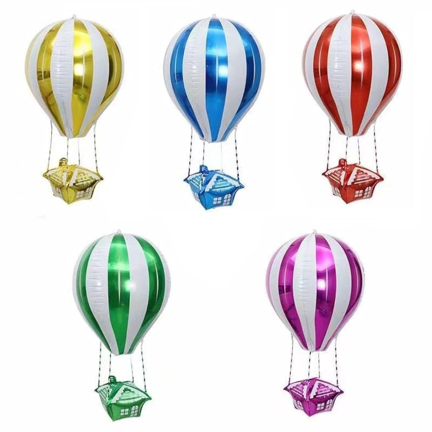 BinaryABC Hot Air Balloon 4D Foil Balloon Aluminum Mylar Balloon,Birthday Party Decoration Photo ... | Amazon (US)