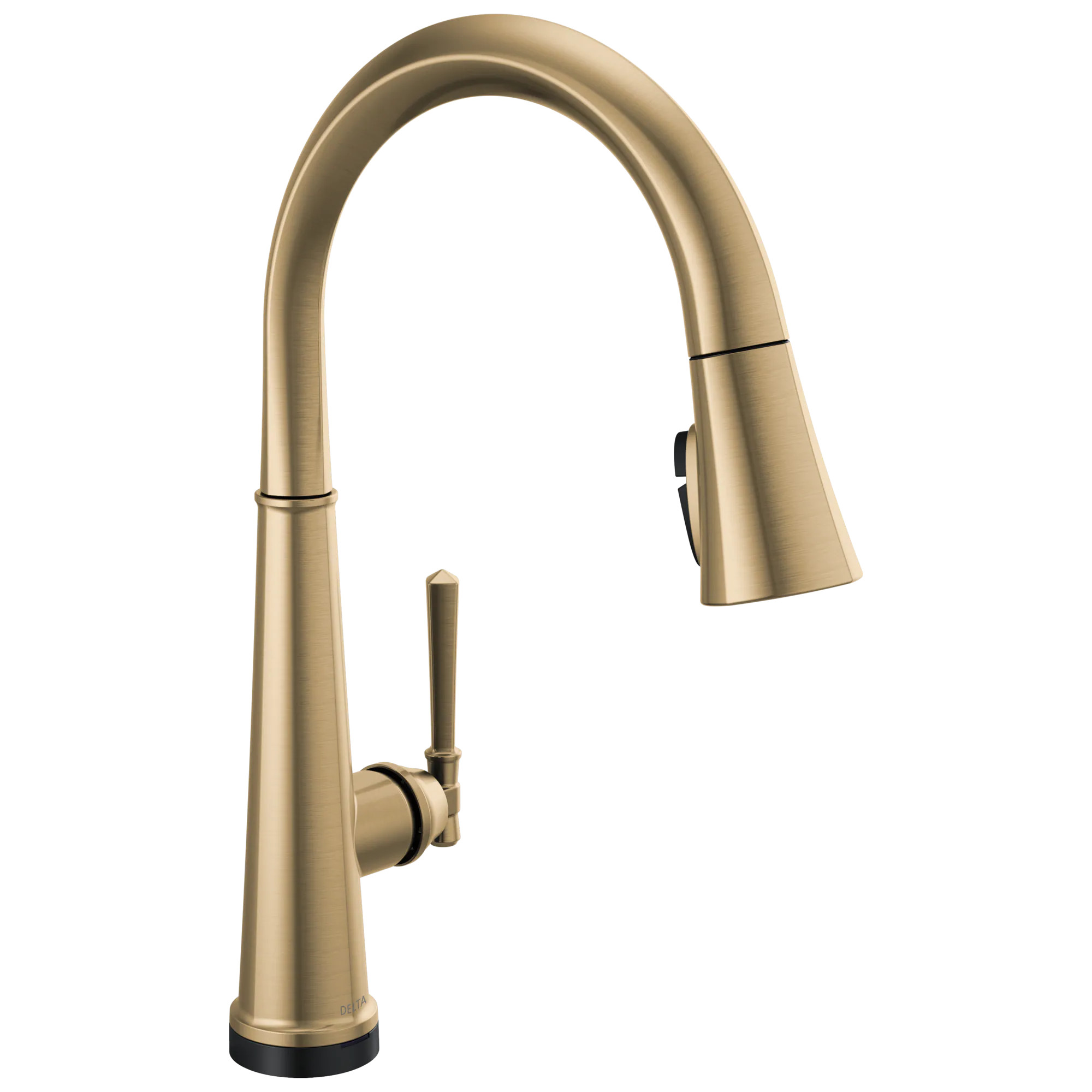 Delta Emmeline Touch2O Lumicoat Champagne Bronze Single Handle Deck-mount Touch-on Pull-down Kitchen Faucet with Sprayer (Includes Deck Plate) | Lowe's