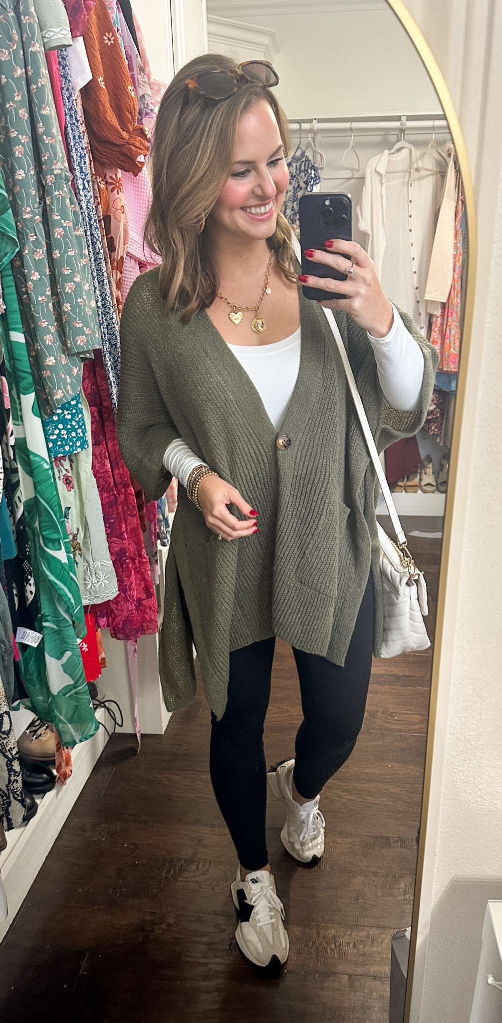 The cutest casual everyday fall outfit with leggings! Last minute thanksgiving outfit with same day pick up! 

Poncho cardigan is one size fits all & also comes in grey & beige! Paired it with a skims look for less long sleeve tee and black leggings. Size m in both. 

Women’s casual style, maternity friendly look, nursing friendly poncho, thanksgiving outfit 

#LTKHoliday #LTKStyleTip #LTKCyberWeek