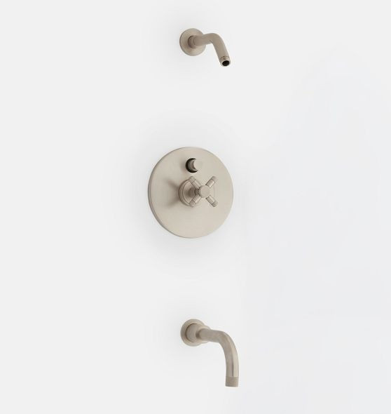 Rigdon Cross Handle Pressure Balanced Tub & Shower Set | Rejuvenation