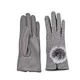 Mud Pie Women's Poof Gloves Gray, 9" x 4 | Amazon (US)