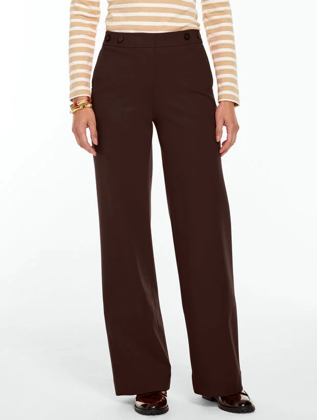 Polished Ponte Wide Leg Pants | Talbots