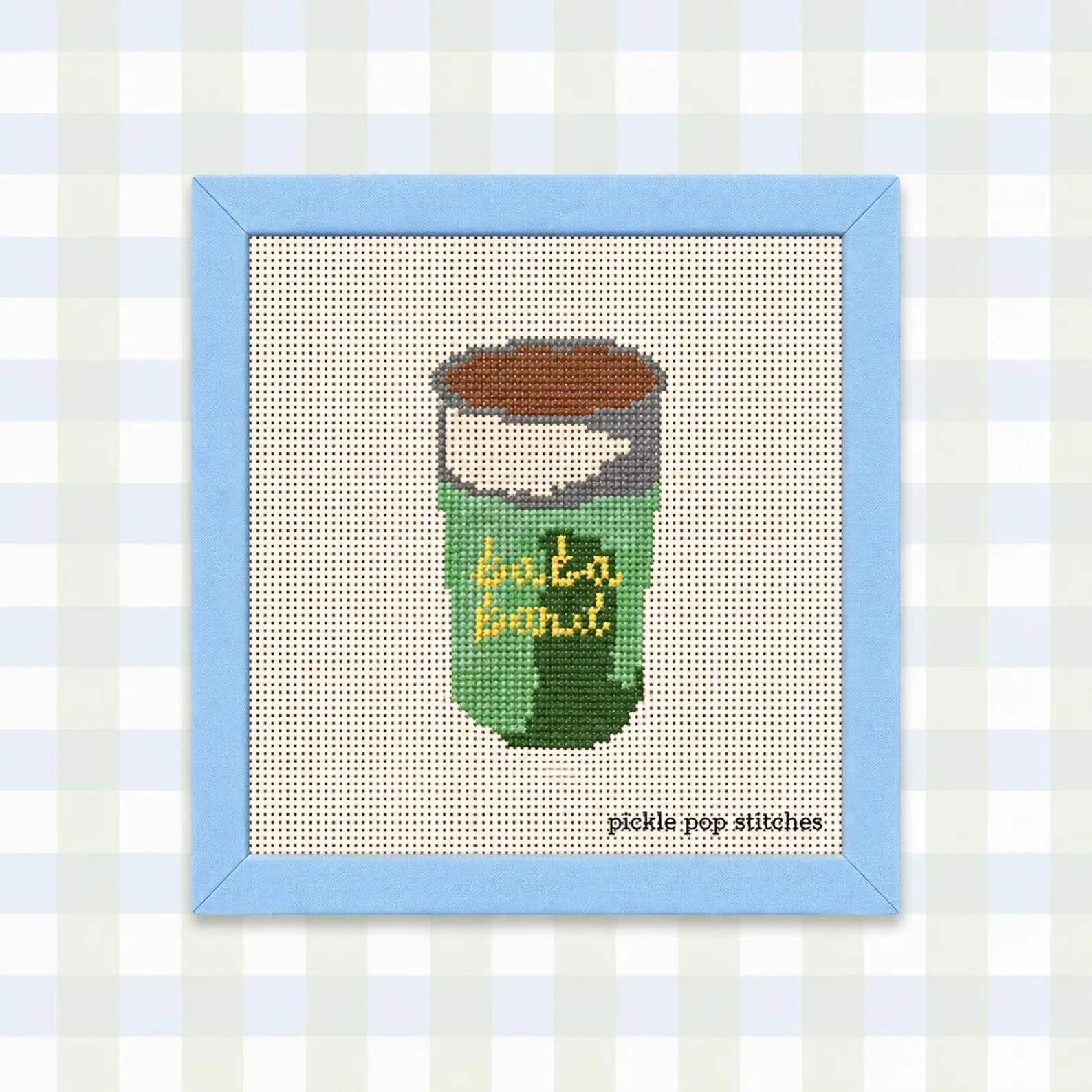 Hand Painted Lalaland Iced Matcha 13 Mesh Needle Point Canvas | Etsy (Global)