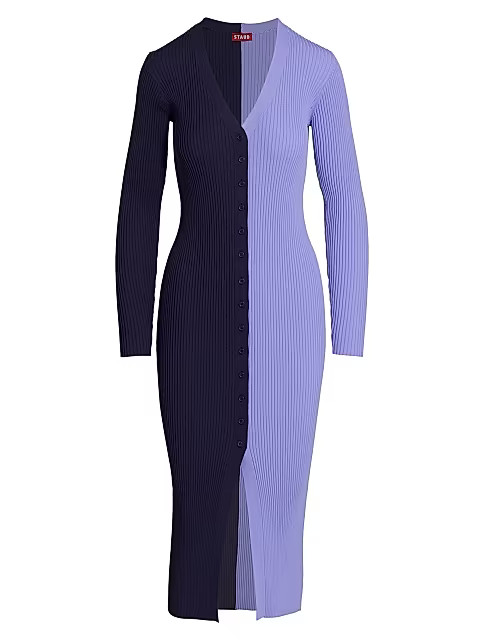 STAUD Shoko Colorblock Body-Con Sweaterdress | Saks Fifth Avenue