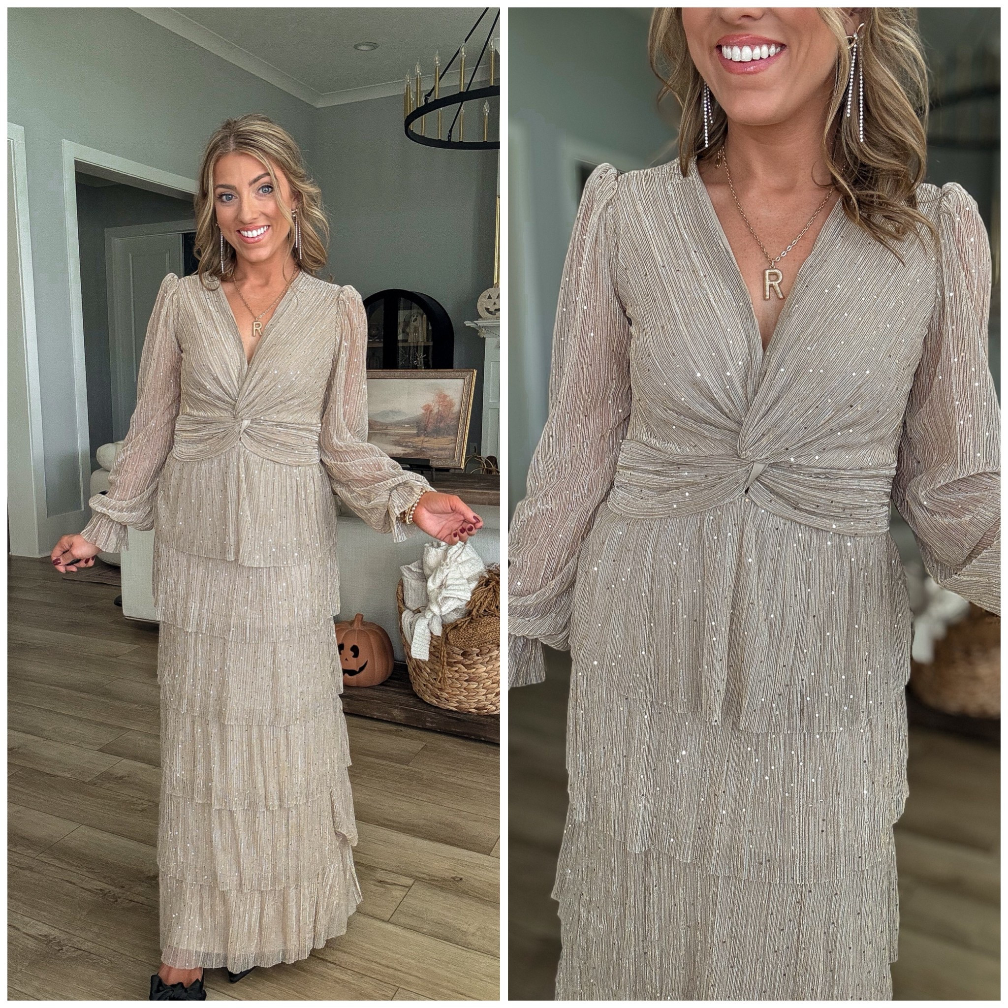 This Walmart dress is pure holiday magic ✨💫 It’s under $40, but truly looks and feels like a high-end designer piece. The shimmer, the tiered layers, the flattering twist-front detail—it’s one of those show-stopping dresses that turns every event into a moment. Perfect for holiday parties, winter weddings, or any festive celebration where you want to feel glamorous without the splurge.

#WalmartFashion #WalmartFinds #HolidayDress #AffordableFashion #WinterWeddingGuestDress #SequinDress #EveningDress #BudgetStyle #HolidayOutfitIdeas #LTKFashion #LTKStyle #PartyDress #FestiveFashion