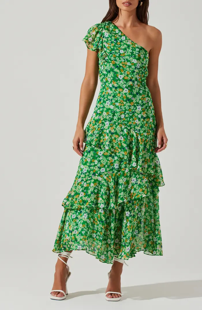 ASTR the Label Victoriana Tiered One-Shoulder Maxi Dress | Nordstromrack | Nordstrom Rack