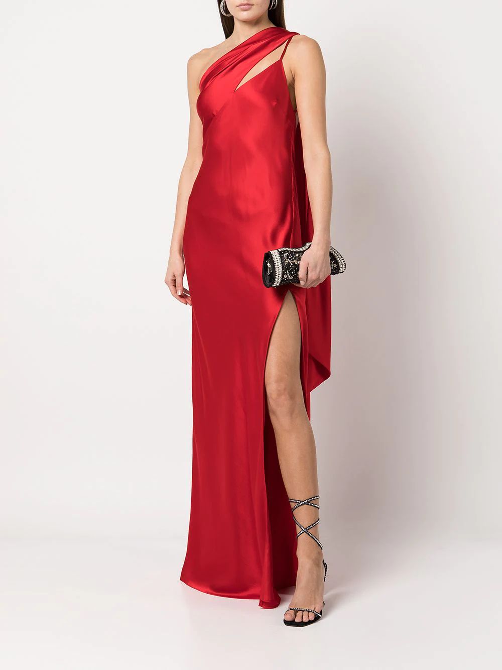 Michelle Mason draped-panel Silk Gown - Farfetch | Farfetch Global