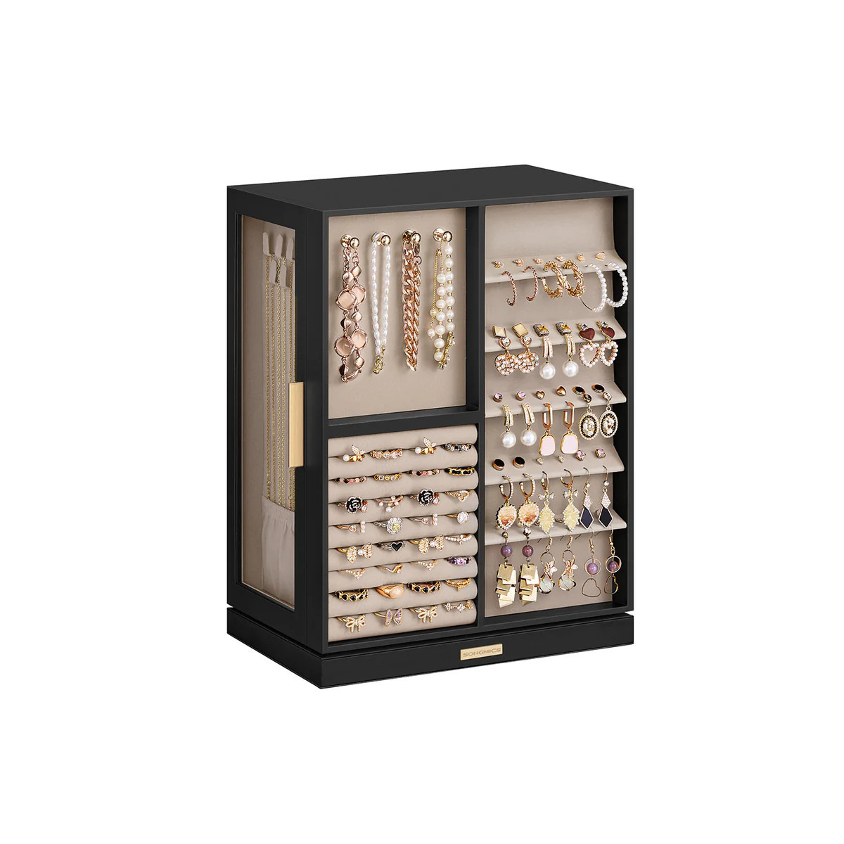 SONGMICS Jewelry Box 360° Rotating with 7 Drawers | SONGMICS