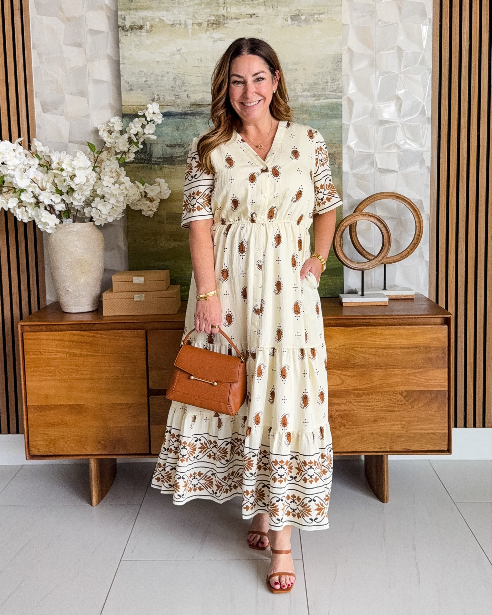 This boho dress from Amazon is styled with some of my classic toffee colored accessories...stylish summer workwear at an affordable price tag!
📏Wearing tts, L

#LTKSeasonal #LTKOver40 #LTKMidsize