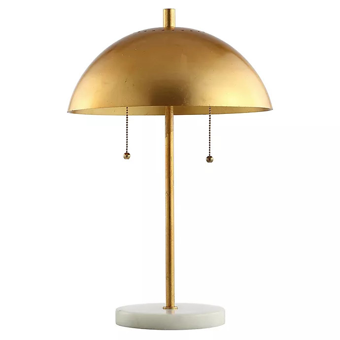 JONATHAN Y Ella Dome LED Table Lamp in Gold with Metal Shade | Bed Bath & Beyond