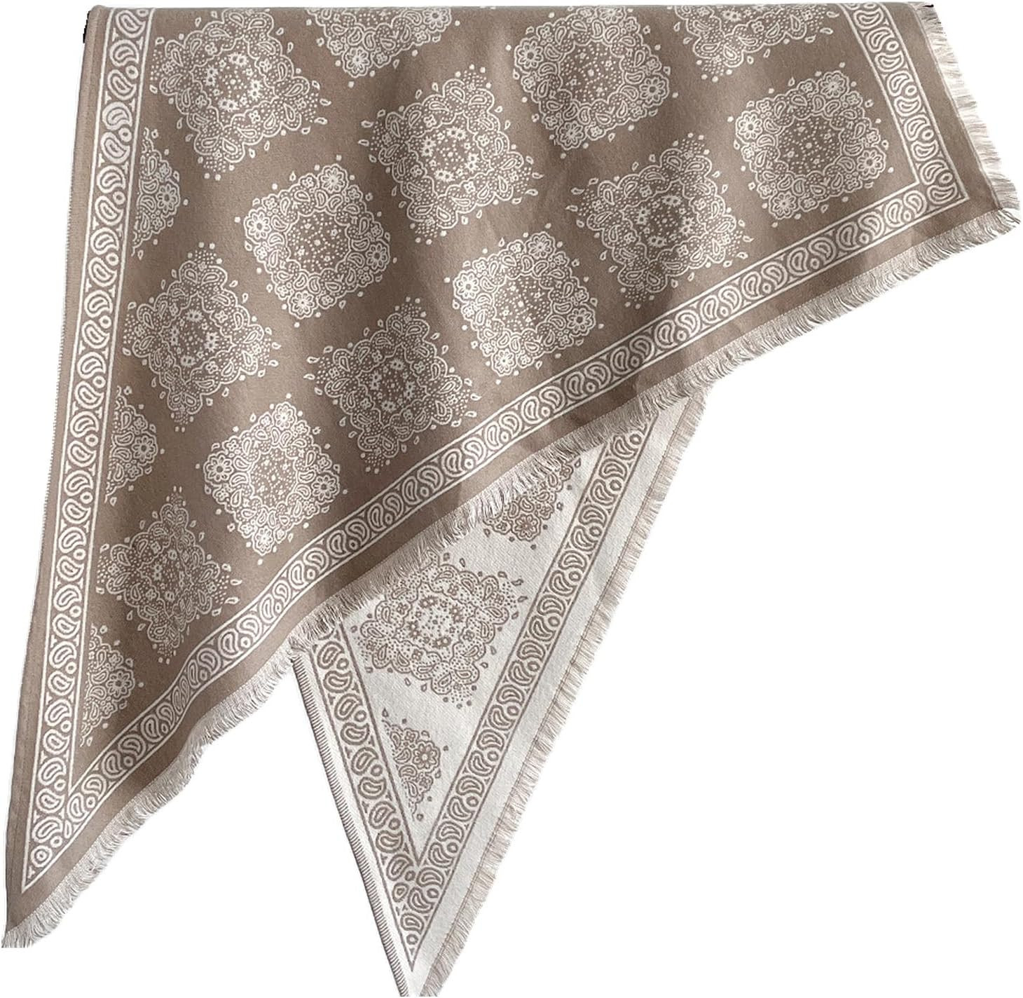 Women's Medallion Triangle Scarf, Khaki | Amazon (US)