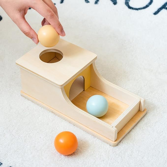 Amazon.com: Montessori Toys Rounded Corner Early Childhood Education Object Permanence Box with T... | Amazon (US)