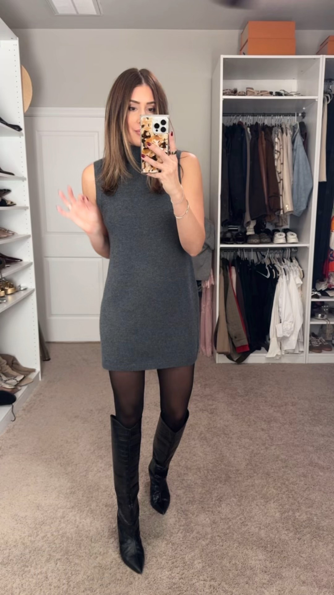 Medium in dress, exact tights are from Sheertex 